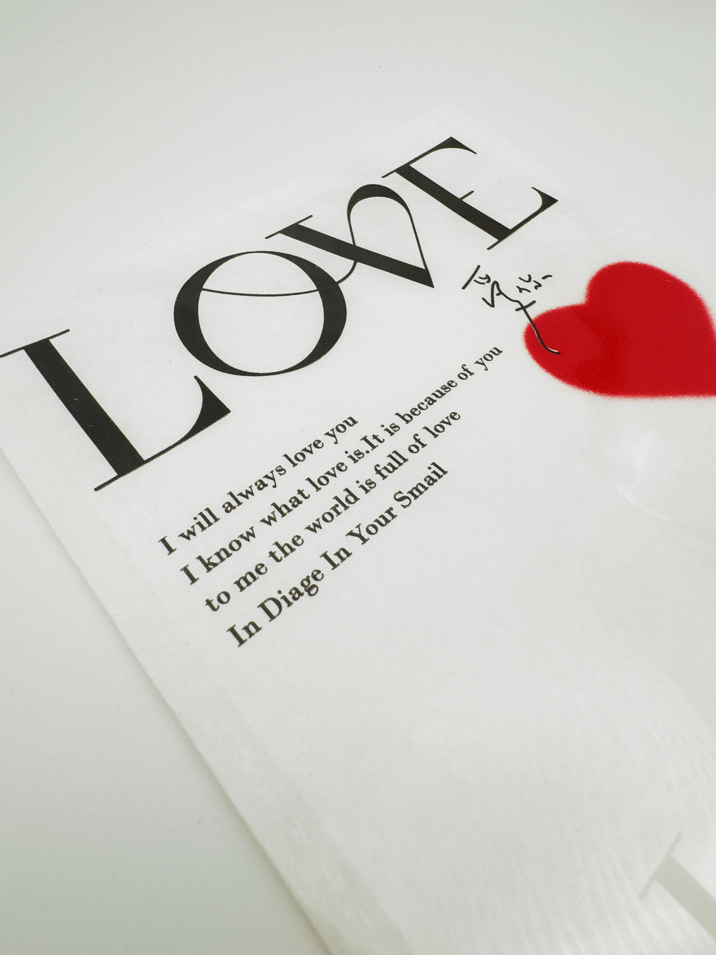 Love Tüte mit 1 Rose