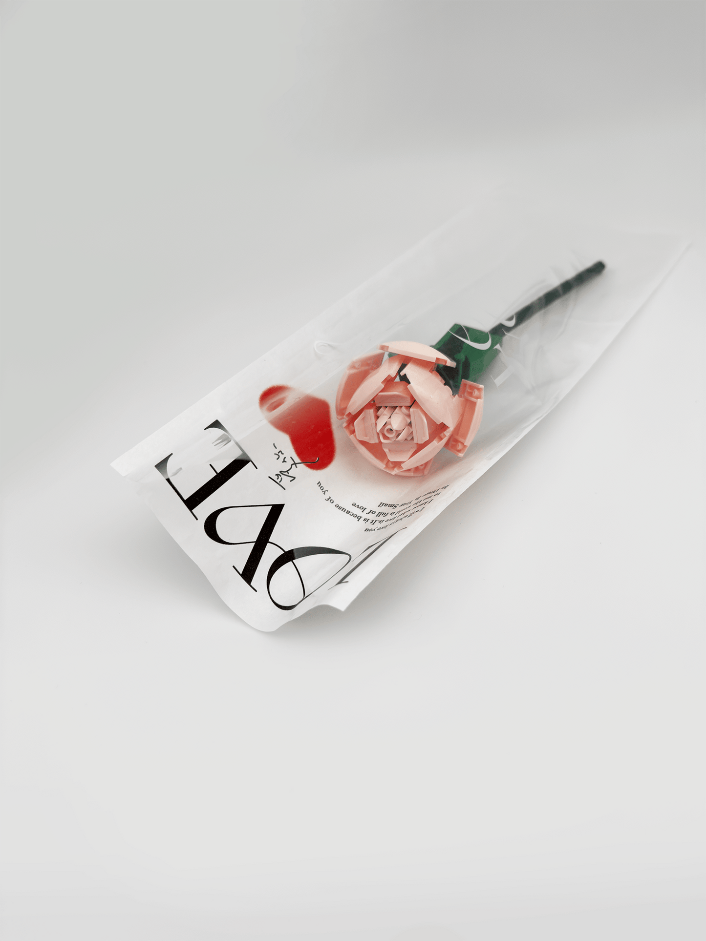 Love Tüte mit 1 Rose